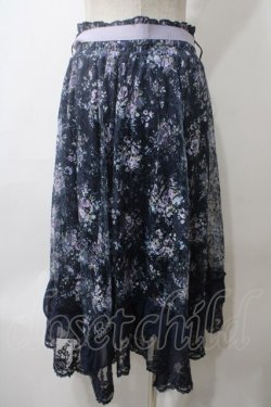 画像2: axes femme / フローラルレースイレヘムスカート F 紺 Y-25-05-29-101-AX-SK-SZ-ZY
