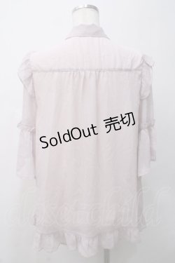 画像2: axes femme / シアーフリルボータイブラウス  ピンク Y-25-05-29-010-AX-BL-SZ-ZY