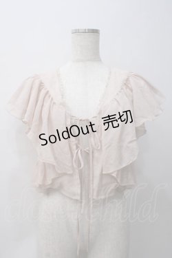 画像1: axes femme / ボリュームフリルボレロ  ピンク Y-25-05-29-011-AX-TO-SZ-ZY
