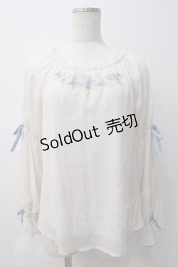 画像1: axes femme / フェザー×花刺繍トップス M 生成り Y-25-05-29-002-AX-TO-SZ-ZI