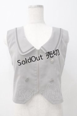 画像1: axes femme / ディープネックジップベスト F グレー Y-25-05-29-015-AX-TO-SZ-ZY