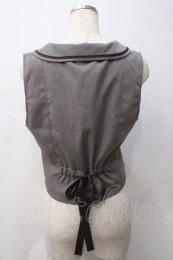 画像2: axes femme / ディープネックジップベスト F グレー Y-25-05-29-015-AX-TO-SZ-ZY