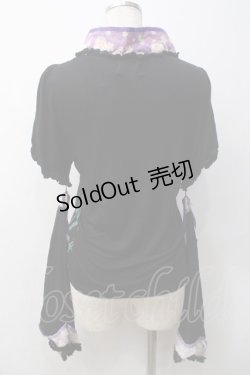画像2: gouk / 袖セパレートカットソー  黒×紫 Y-25-05-29-021-GO-TO-AS-ZY