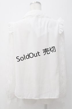 画像2: Secret Honey / レースラッフルブラウス 2 白 Y-25-05-29-023-CA-BL-SZ-ZY