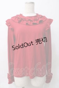 axes femme kawaii / フリルリボンカットプル M アカ Y-25-05-29-024-AX-TO-SZ-ZI