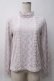 画像1: axes femme POETIQUE / リボンブローチ付レーシーブラウス M ラベンダー Y-25-05-29-025-AX-BL-SZ-ZY (1)