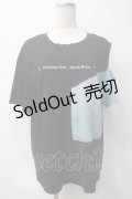 NieR Clothing / 切替カットソー  黒 Y-25-05-29-026-PU-TO-SZ-ZY