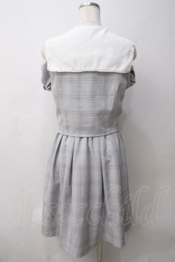 画像2: Ank Rouge / セーラーカラーオフショルチェックワンピ M ブルー Y-25-05-29-027-CA-OP-SZ-ZY