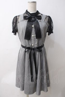 画像1: Ank Rouge / チェックワンピース M グレー Y-25-05-29-028-CA-OP-SZ-ZY