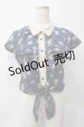 axes femme / ブーケ柄SETUP風ワンピース M 紺 Y-25-05-29-005-AX-OP-SZ-ZI