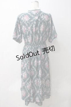 画像2: axes femme / アイビーローズ柄ワンピース  グリーン Y-25-05-29-043-AX-OP-SZ-ZY