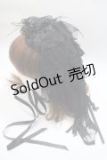 Triple fortune / ローズ&羽根レースヘッドドレス  黒 Y-25-06-01-042-EL-AC-SZ-ZY