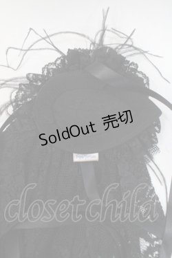 画像5: Triple fortune / ローズ&羽根レースヘッドドレス  黒 Y-25-06-01-042-EL-AC-SZ-ZY