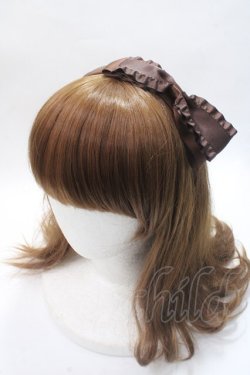 画像1: m petit by misako / TT*AMリボンカチューシャ  中茶 Y-25-06-01-047-LO-AC-SZ-ZY
