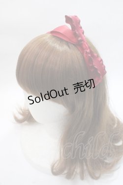 画像1: m petit by misako / TT*AMリボンカチューシャ  中赤 Y-25-06-01-048-LO-AC-SZ-ZT208-F001