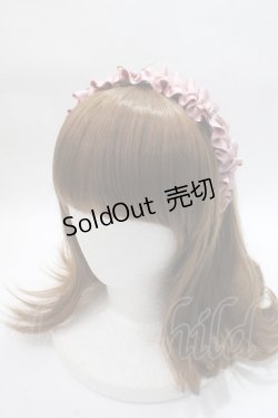 画像1: m petit by misako / ギャザーリボンカチューシャ  中桃 Y-25-06-01-050-LO-AC-SZ-ZY