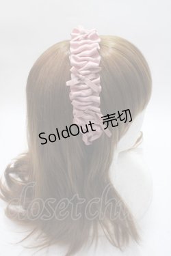 画像3: m petit by misako / ギャザーリボンカチューシャ  中桃 Y-25-06-01-050-LO-AC-SZ-ZY