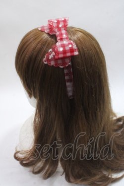 画像2: BABY,THE STARS SHINE BRIGHT / メルティーヌ Ribbon カチューシャ  レッド Y-25-06-01-051-BA-AC-SZ-ZY