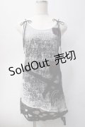 h.ANARCHY / メッシュ重ねダメージタンクトップ  白×黒 Y-25-06-01-060-HN-TO-SZ-ZY