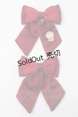 画像1: m petit by misako / サンリオキャラクターズコラボ ハローキティ　リボンクリップ  中赤 Y-25-06-01-009-LO-AC-SZ-ZY