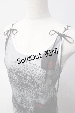 画像4: h.ANARCHY / メッシュ重ねダメージタンクトップ  白×黒 Y-25-06-01-060-HN-TO-SZ-ZY