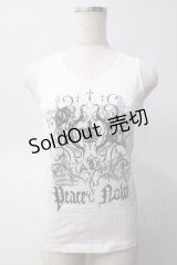 PEACE NOW / プリントタンクトップ M 白 Y-25-06-01-061-PU-TS-SZ-ZY