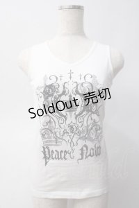 PEACE NOW / プリントタンクトップ M 白 Y-25-06-01-061-PU-TS-SZ-ZY
