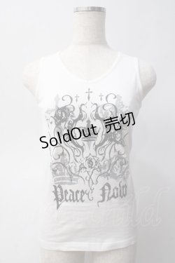 画像1: PEACE NOW / プリントタンクトップ M 白 Y-25-06-01-061-PU-TS-SZ-ZY