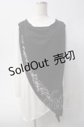 ALGONQUINS / プリント入りレイヤードトップス F 白×黒 Y-25-06-01-069-AL-TO-SZ-ZY