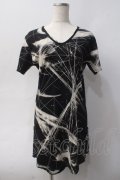 CIVARIZE / 総柄サイドジップロングTシャツ 44 ブラック Y-25-06-01-070-GO-TS-SZ-ZY