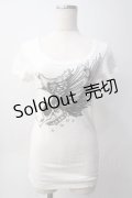 GLAD NEWS / スカルウィングTシャツ R 白 Y-25-06-01-073-GL-TS-SZ-ZY