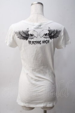 画像2: GLAD NEWS / スカルウィングTシャツ R 白 Y-25-06-01-073-GL-TS-SZ-ZY