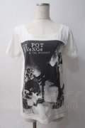 SEX POT ReVeNGe / プリント半袖カットソー S 白 Y-25-06-01-075-SP-TO-SZ-ZY