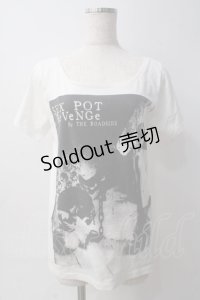 SEX POT ReVeNGe / プリント半袖カットソー S 白 Y-25-06-01-075-SP-TO-SZ-ZY