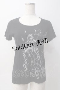 PEACE NOW / 羽根プリントカットソー M 黒 Y-25-06-01-077-PU-TO-SZ-ZY