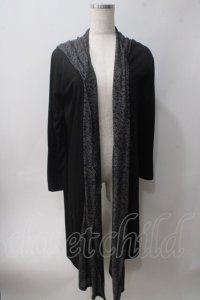 GHOST of HARLEM / レイヤード風カーディガン F 黒×グレー Y-25-06-01-082-GL-TO-SZ-ZT340
