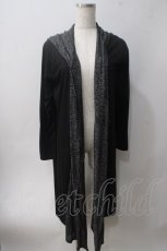 画像1: GHOST of HARLEM / レイヤード風カーディガン F 黒×グレー Y-25-06-01-082-GL-TO-SZ-ZT340 (1)