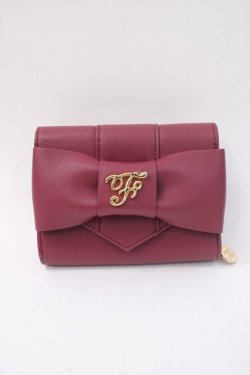 画像1: Maison de FLEUR / ピンクFリボンウォレット F ダークピンク Y-25-06-01-012-LO-BG-SZ-ZY
