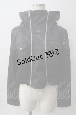 画像1: Sixh / ダブルZIPハイネックジャケット  黒 Y-25-06-01-084-HN-JA-SZ-ZY