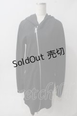 CIVARIZE / Zenith コーティングロングZIPパーカー 44 ブラック Y-25-06-01-086-GO-TO-SZ-ZT-CL001