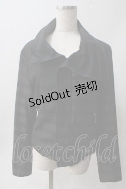 画像1: BPN FOR MEN / ラメボーダーZIPジャケット M 黒 Y-25-06-01-087-GO-TO-SZ-ZT214