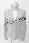 Ozz oneste / 前開きブラウス  グレー Y-25-06-01-089-OO-BL-SZ-ZY