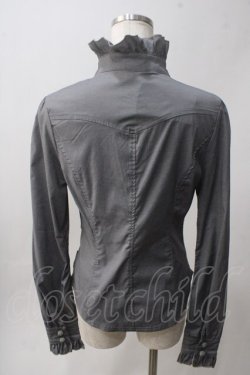 画像2: Ozz oneste / 前開きブラウス  グレー Y-25-06-01-089-OO-BL-SZ-ZY