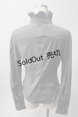画像2: Ozz oneste / 前開きブラウス  グレー Y-25-06-01-089-OO-BL-SZ-ZY