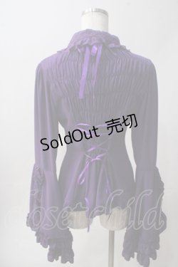 画像2: ATELIER PIERROT / ルイーズ ジャボタイ ブラウス  パープル Y-25-06-01-093-EL-BL-SZ-ZY