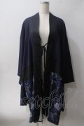 Qutie Frash / 着物ロングカーデ  紺 Y-25-06-01-095-QU-JA-SZ-ZY