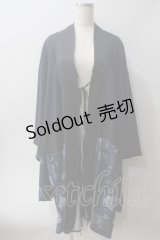 Qutie Frash / 着物ロングカーデ  紺 Y-25-06-01-095-QU-JA-SZ-ZY