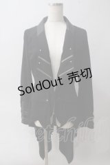 Ozz Croce / 衿ジップデザイン燕尾ジャケット  黒 Y-25-06-01-100-OO-JA-SZ-ZY