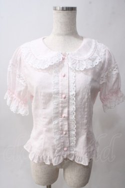 画像1: BABY,THE STARS SHINE BRIGHT / スノードットブラウス  ピンク Y-25-06-01-103-BA-BL-SZ-ZY