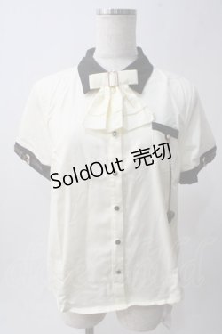 画像1: To Alice / ギアブローチ付きブラウス M キナリ Y-25-06-01-104-LO-BL-SZ-ZY